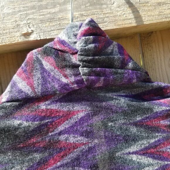 Cardigan Sweater Purple Multi Juniors Small - Picture 7 of 13